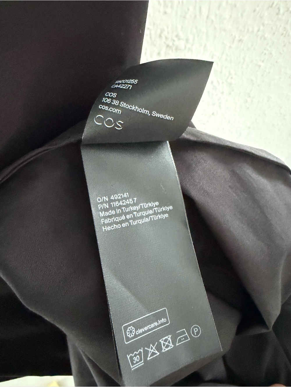COS Black V-Neck Midi Dress - Picture 15 of 17